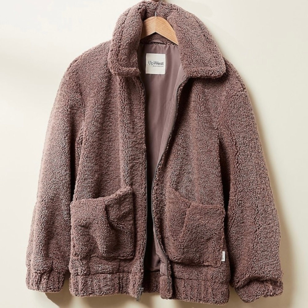Oversized UpWest Mauve Sherpa - Teddy Jacket